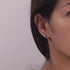 Cristal de confettis de minuit | Argent sterling .925 | Boucles d'oreilles Mini Kikiballa